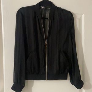 Zara sheer bomber jacket